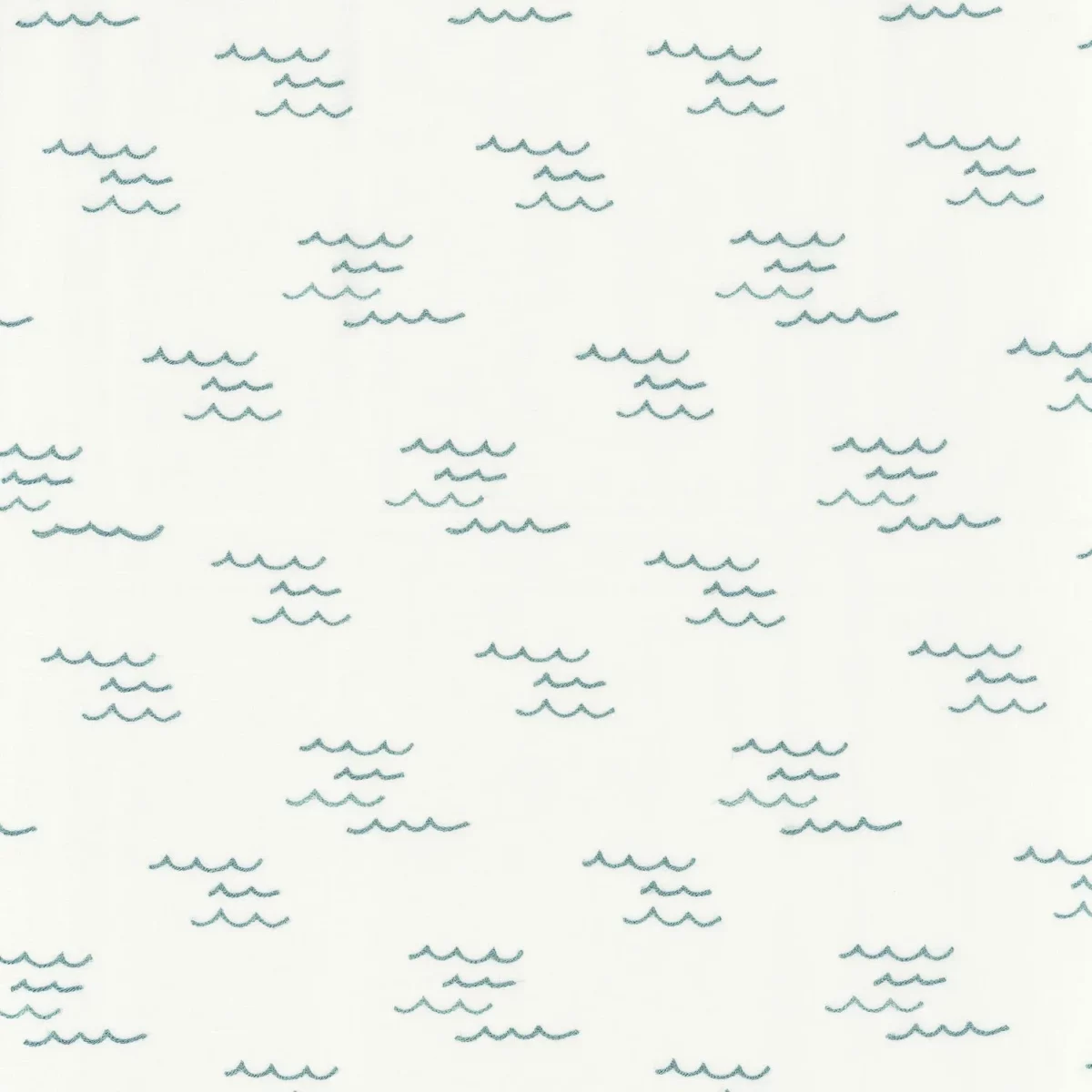 blue children's embroideried fabric from Camengo