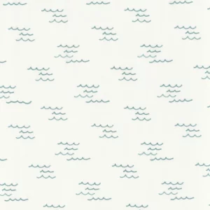 blue children's embroideried fabric from Camengo