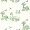 blue animal embroideried fabric from Camengo