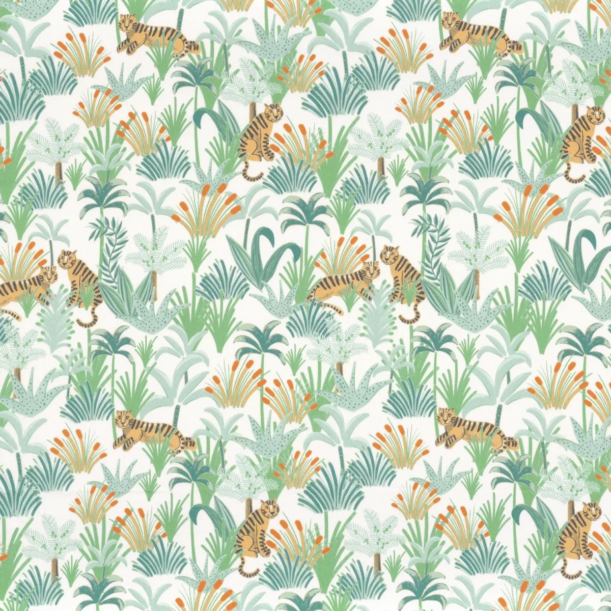 green animal printed fabric from Camengo
