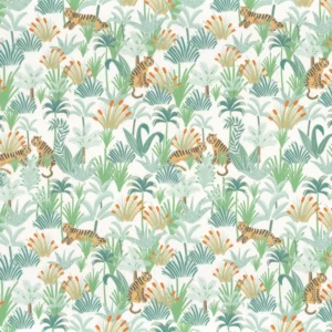 green animal printed fabric from Camengo