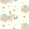 pink animal embroideried fabric from Camengo