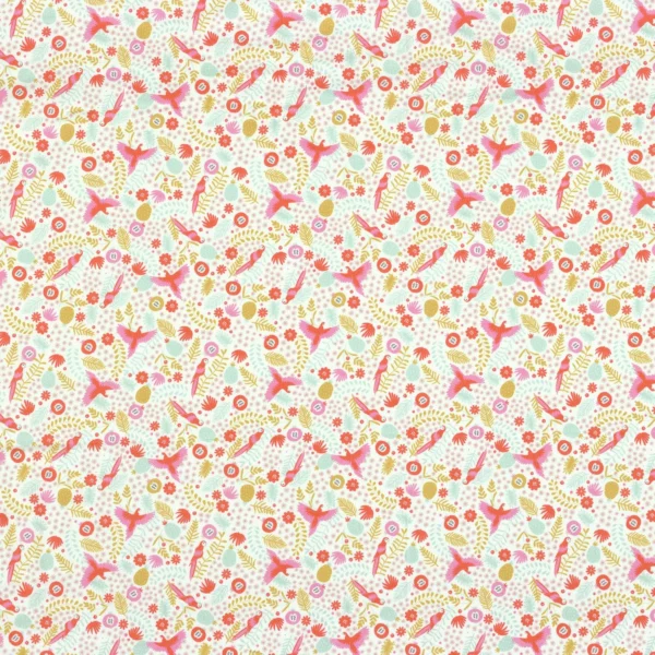 pink animal printed fabric from Camengo