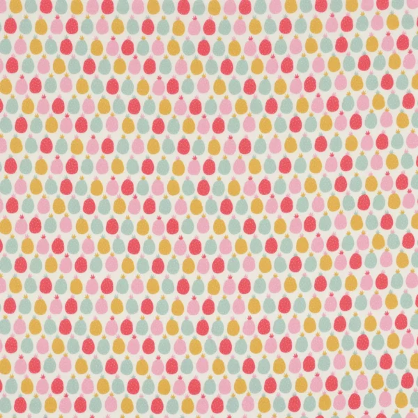 Taquin Fabric - Rose by pink children's printed fabric from Camengo