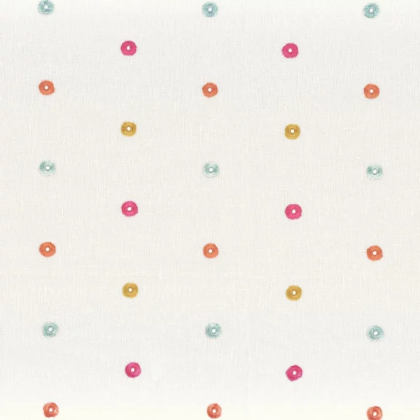 pink children's embroideried fabric from Camengo
