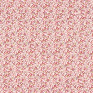 pink children's embroideried fabric from Camengo