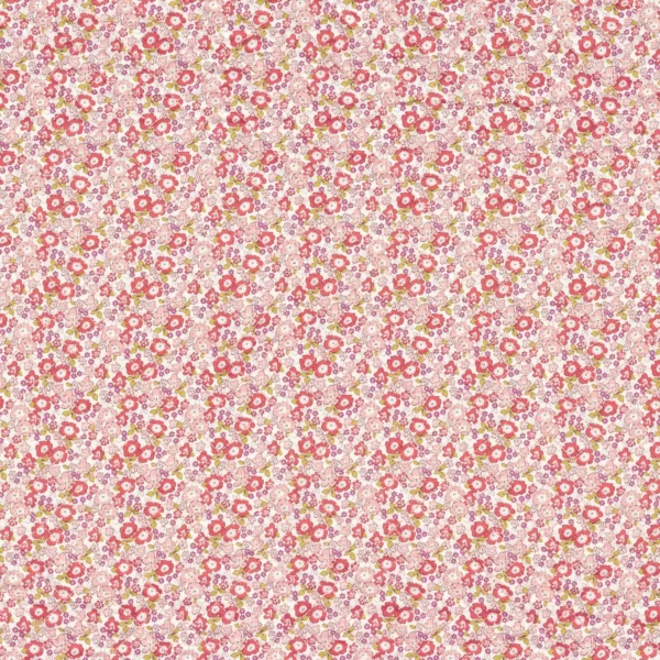 Pipelette Fabric - Rose by pink children's embroideried fabric from Camengo