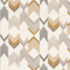 multicolour geometric embroideried fabric from Camengo
