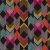 multicolour geometric embroideried fabric from Camengo