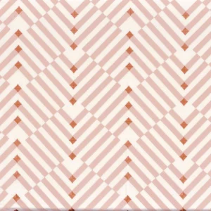 pink geometric embroideried fabric from Camengo