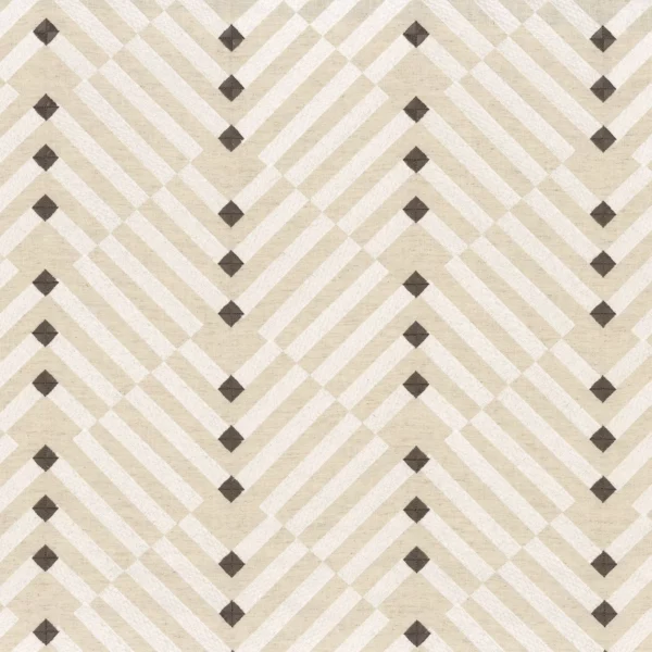Golden Gate Fabric - Noir & Blanc by neutral geometric embroideried fabric from Camengo