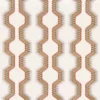orange striped embroideried fabric from Camengo