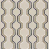 blue striped embroideried fabric from Camengo