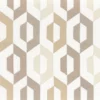 neutral geometric embroideried fabric from Camengo