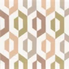 green geometric embroideried fabric from Camengo