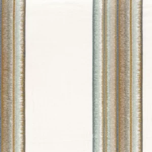 green striped embroideried fabric from Camengo