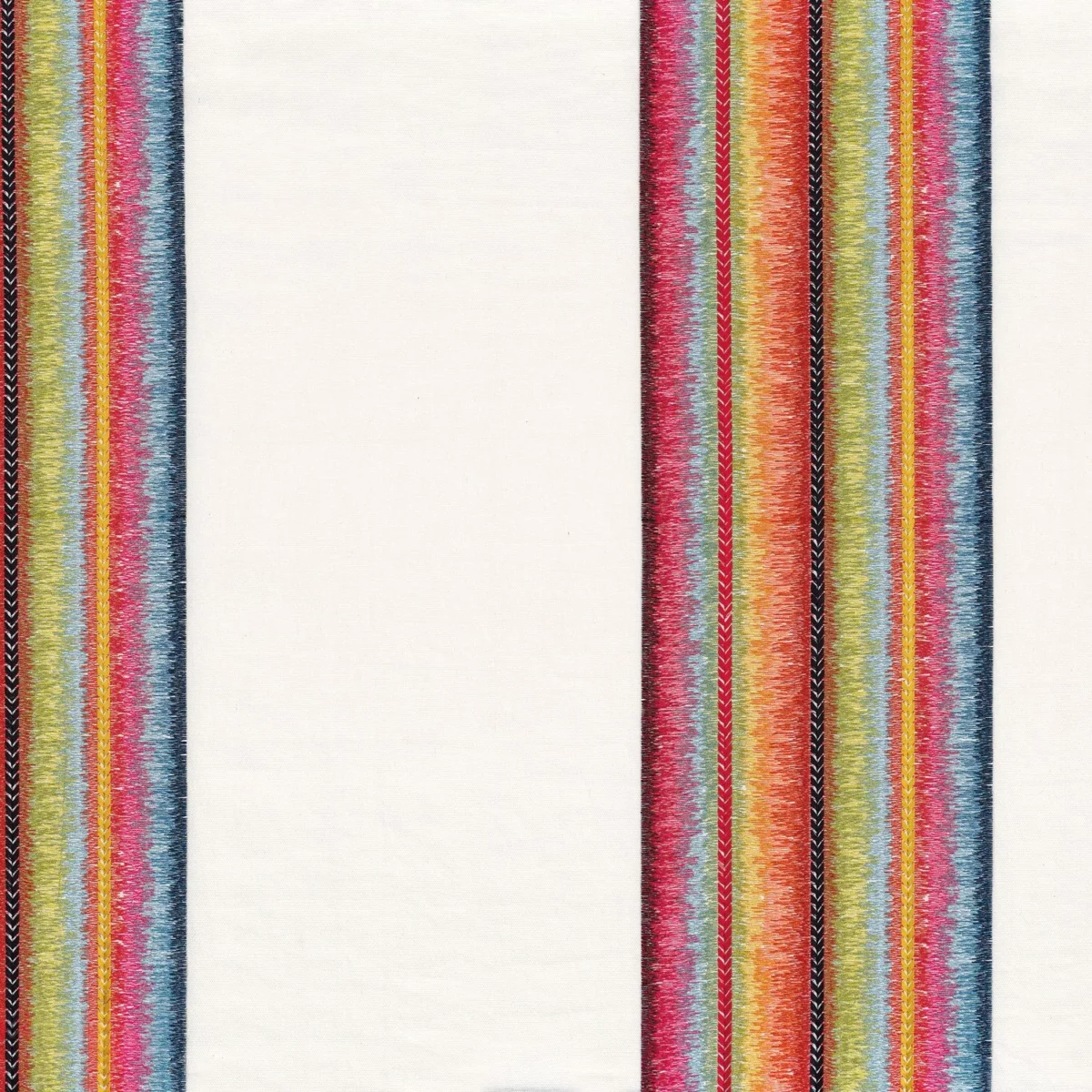 Giant Fabric - Multicolore by multicolour striped embroideried fabric from Camengo