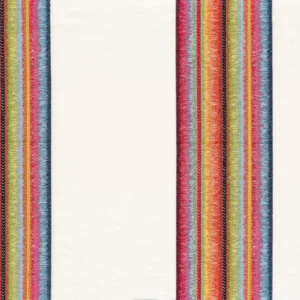 multicolour striped embroideried fabric from Camengo