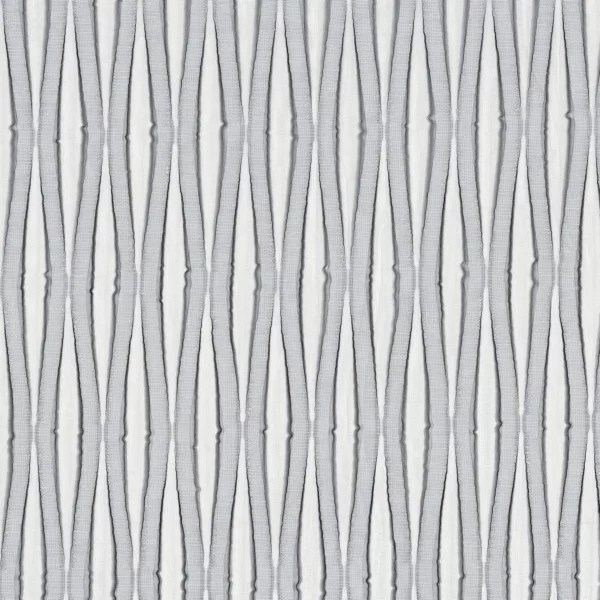 Bay Fabric - Noir by black-grey striped jacquard fabric from Camengo