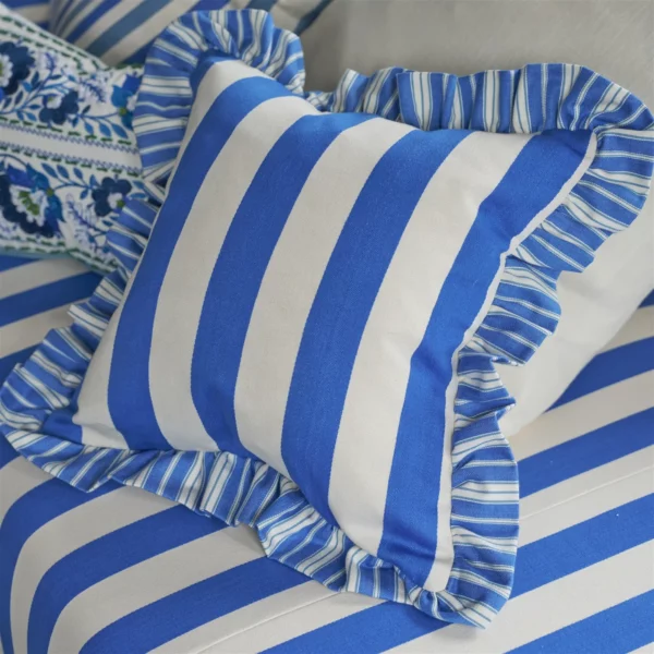 Berkeley Stripe 43cm Cushion - Cobalt by Berkeley Stripe 43cm Cushion - Cobalt from