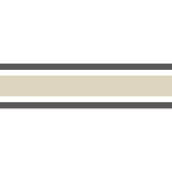L Elegante Border - Beige Lin / Noir Fusain swatch