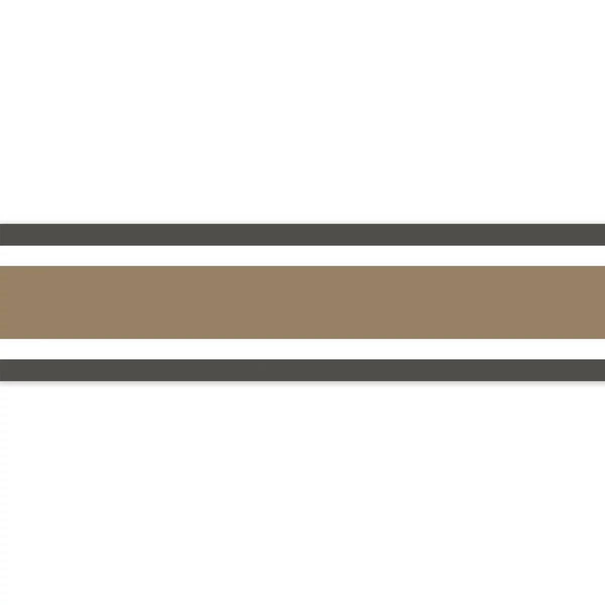 L Elegante Border - Tabac by brown striped wallpaper from casadeco