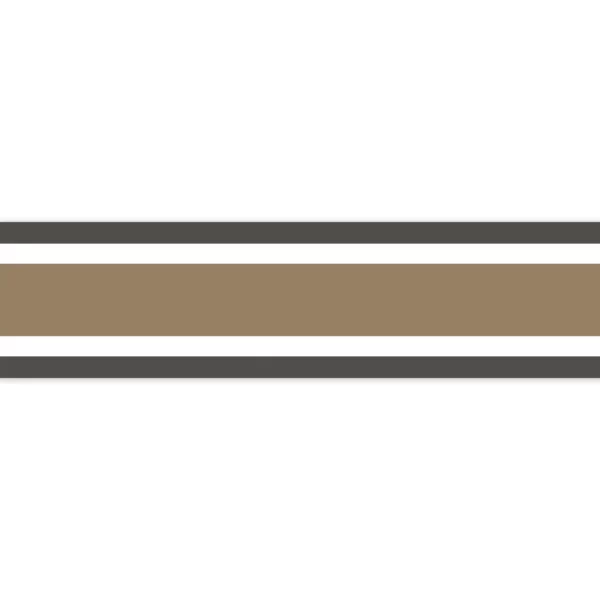 L Elegante Border - Tabac by brown striped wallpaper from casadeco