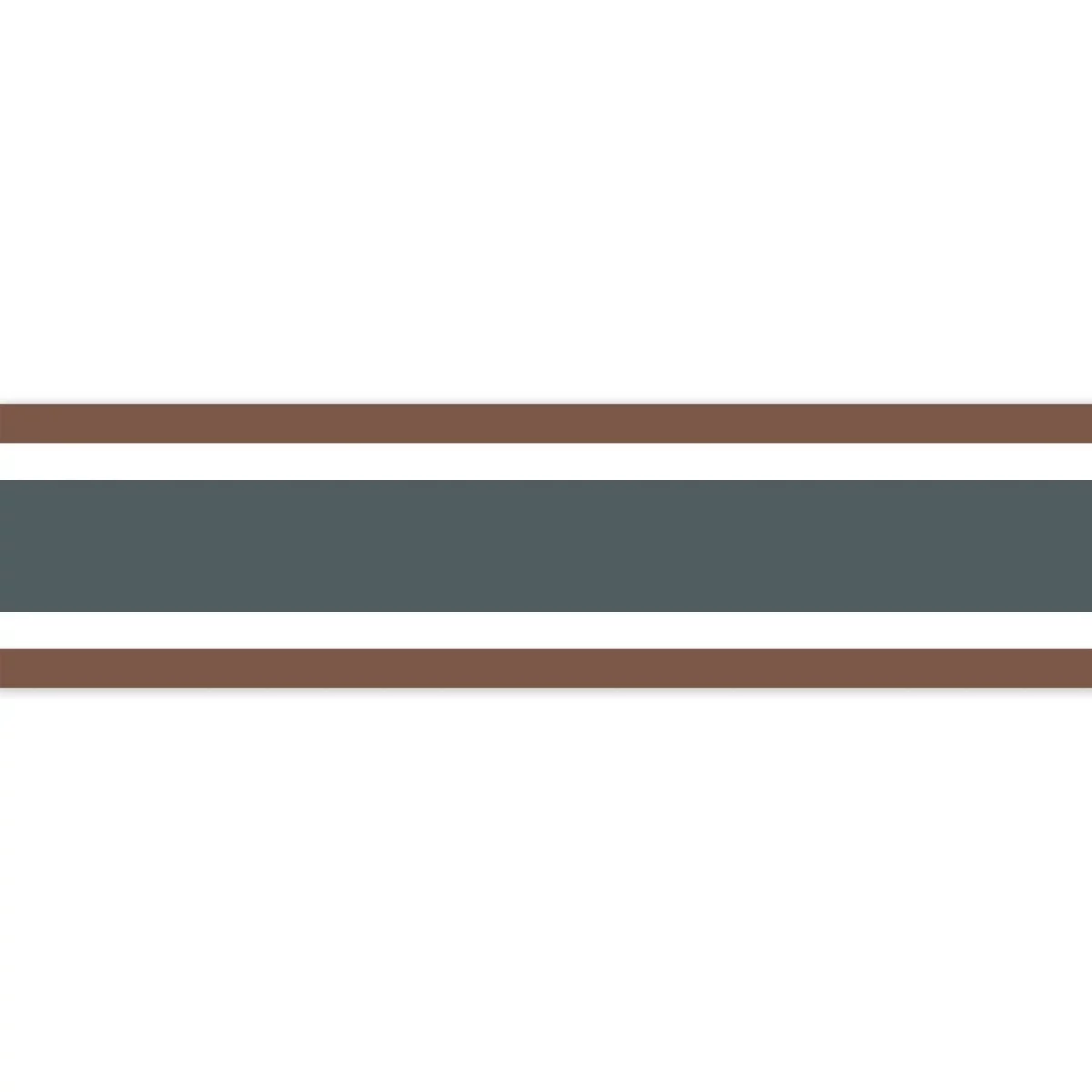 L Elegante Border - Bleu Petrole / Cacao by blue striped wallpaper from casadeco