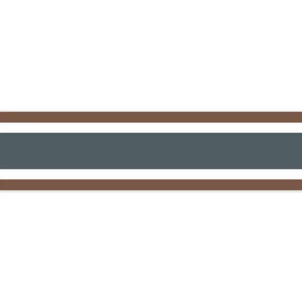 L Elegante Border - Bleu Petrole / Cacao by blue striped wallpaper from casadeco