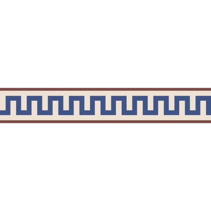L Audacieuse Border - Bleu Outremer / Amarena swatch