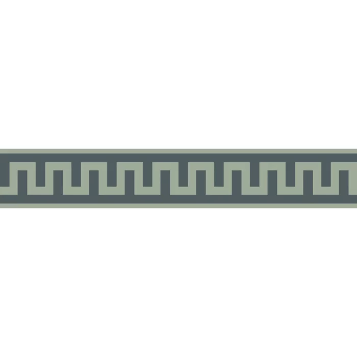 L Audacieuse Border - Celadon / Bleu Petrole swatch