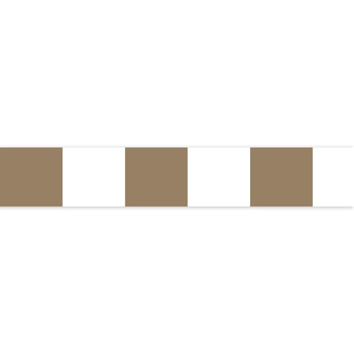 La Rythmique Border - Tabac by neutral checked wallpaper from casadeco