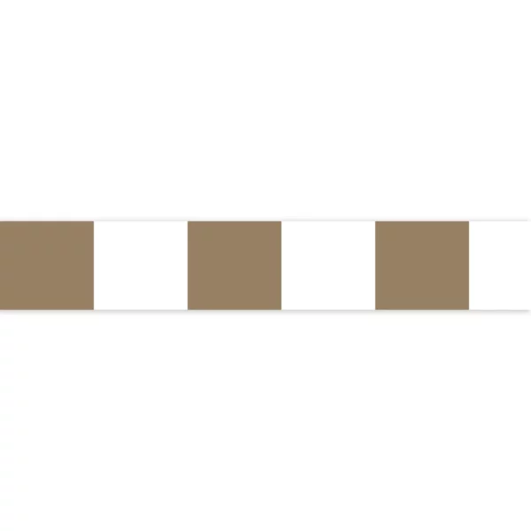 La Rythmique Border - Tabac by neutral checked wallpaper from casadeco