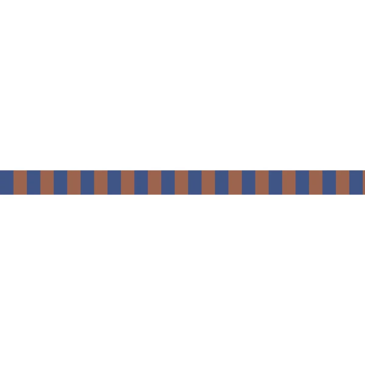 La Retro Border - Terre De Sienne / Bleu Outremer by blue striped wallpaper from casadeco