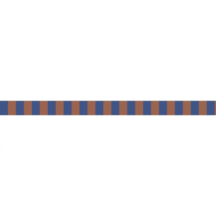La Retro Border - Terre De Sienne / Bleu Outremer swatch