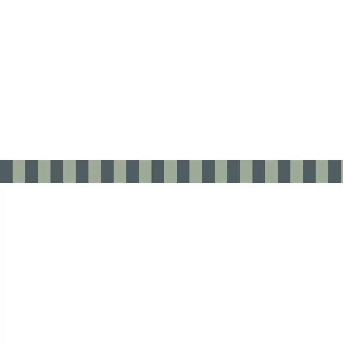 La Retro Border - Celadon / Bleu Petrole by green striped wallpaper from casadeco