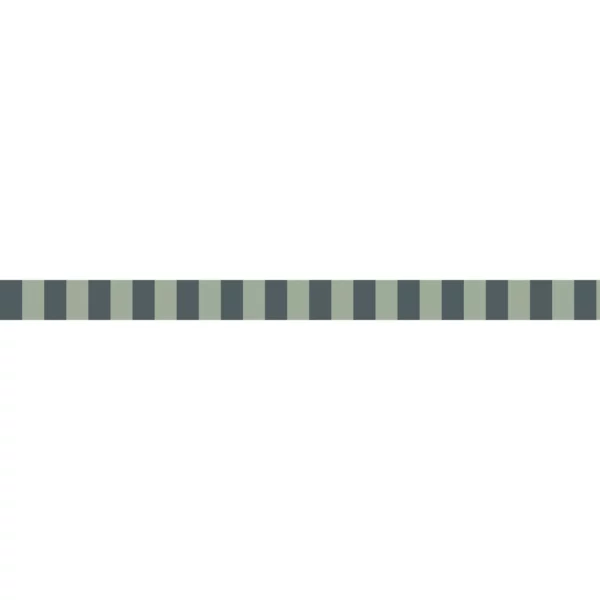 La Retro Border - Celadon / Bleu Petrole by green striped wallpaper from casadeco