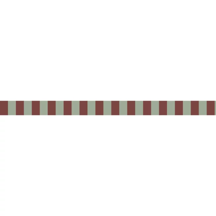 La Retro Border - Celadon / Amarena swatch