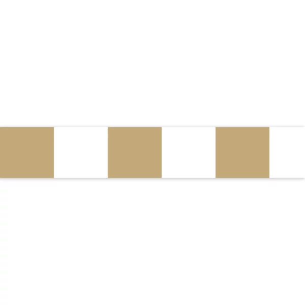 La Rythmique Border - Jaune Ocre by neutral checked wallpaper from casadeco