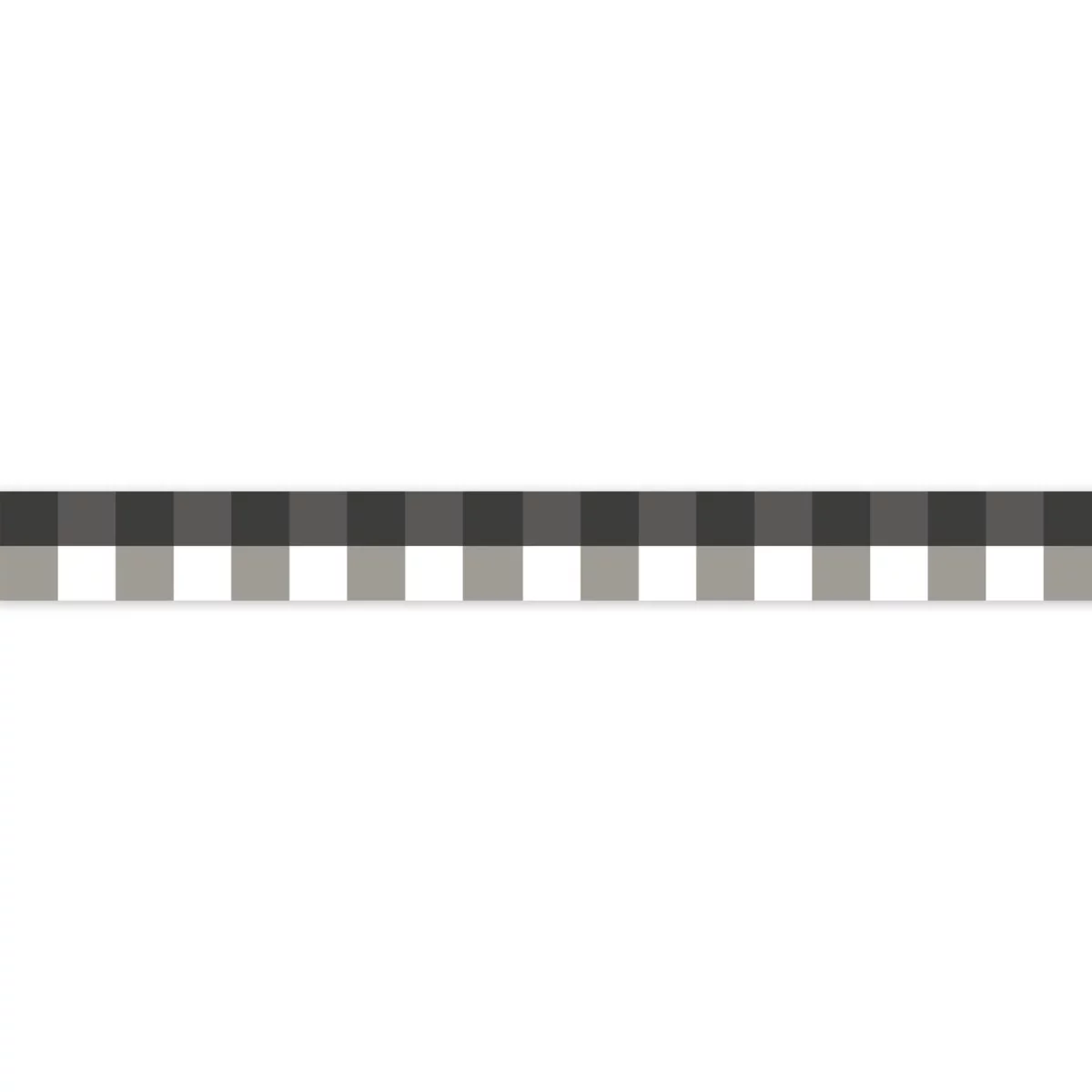 La Charmante Border - Noir Fusain by black-grey checked wallpaper from casadeco