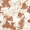 orange botanical wallpaper from casadeco