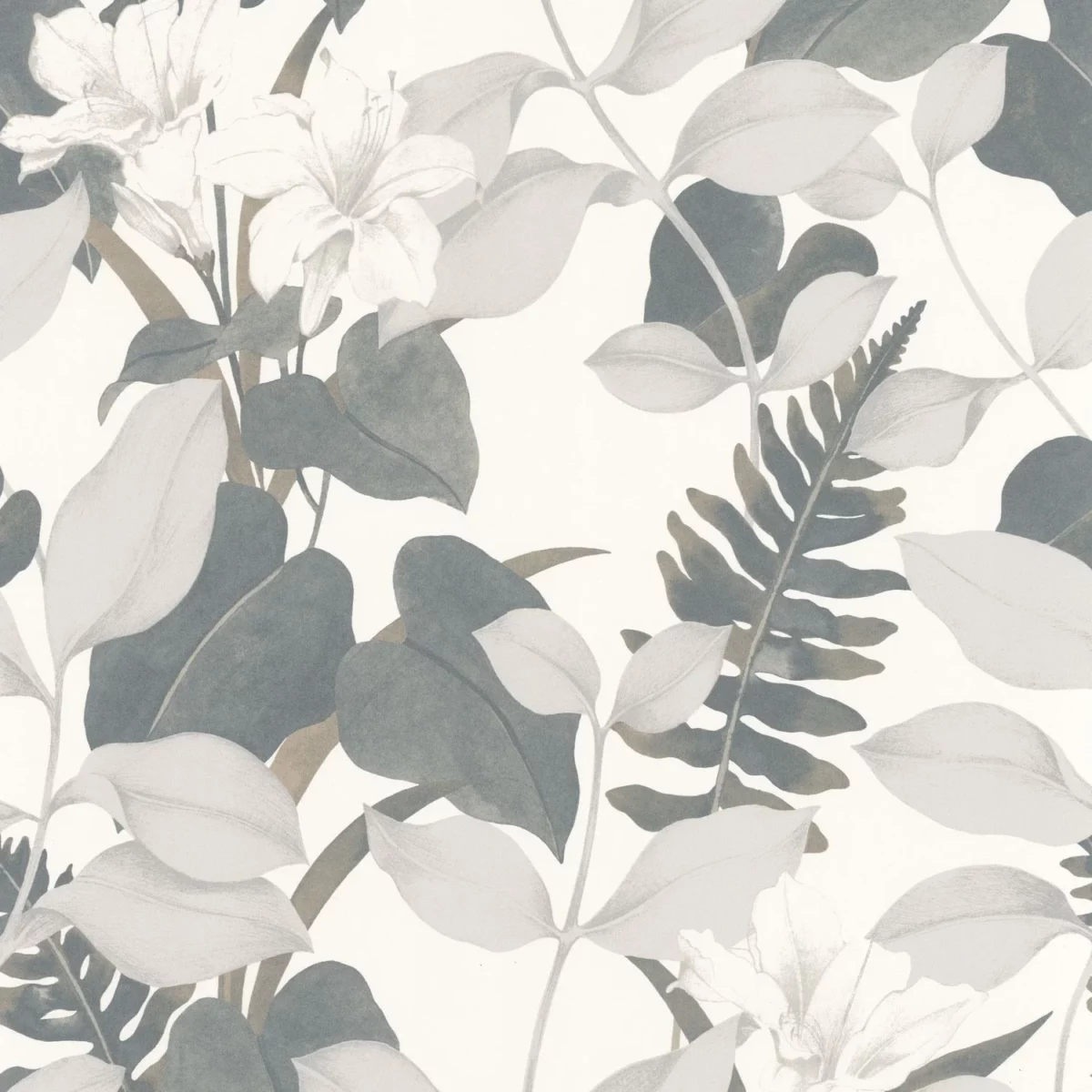 blue botanical wallpaper from casadeco