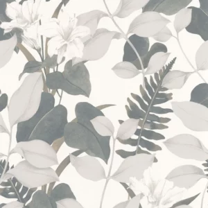 blue botanical wallpaper from casadeco