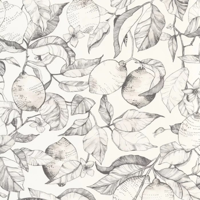 Lemon Tree Wallpaper - Fusain swatch