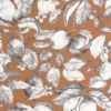 orange botanical wallpaper from casadeco