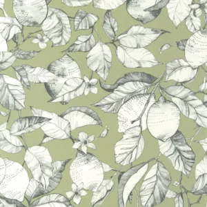 green botanical wallpaper from casadeco