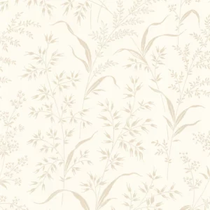 neutral botanical wallpaper from casadeco