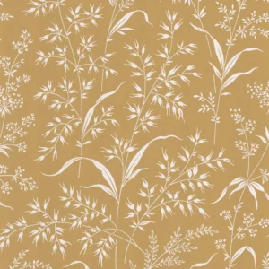 yellow botanical wallpaper from casadeco