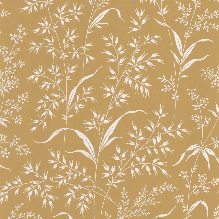 Grass Field Wallpaper - Jaune Ocre swatch