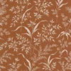 orange botanical wallpaper from casadeco